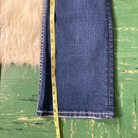 Silver Jeans Womens W29/L31 Blue Tuesday Bootcut Distressed Rip Cowgirl Chic - Picture 11 of 14